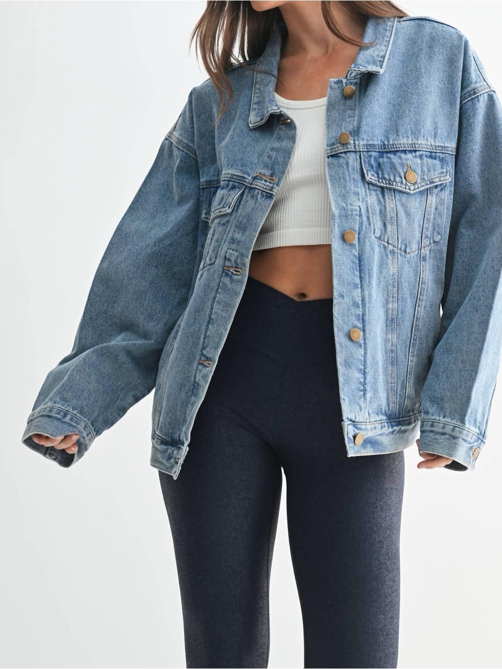 Mono B - Boxy-cut Denim Jacket